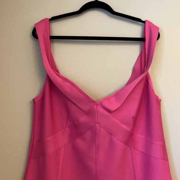 BOOHOO PLUS PINK OFF THE SHOULDER BANDAGE SCULPT MIDI DRESS US SIZE 20 - Picture 4 of 10